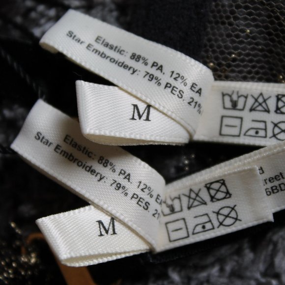 SOLD Bordelle Selene Open Ouvert Wire Bra Thong set Black Gold star embroidery - Picture 12 of 12